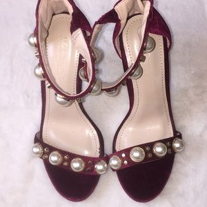 Jacobies maroon jeweled heels. Size …